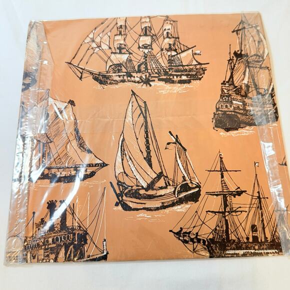 2 Packages Of Vintage Nautical Ships Themed Gift Wrap with 2 Sheets Each - Picture 7 of 7